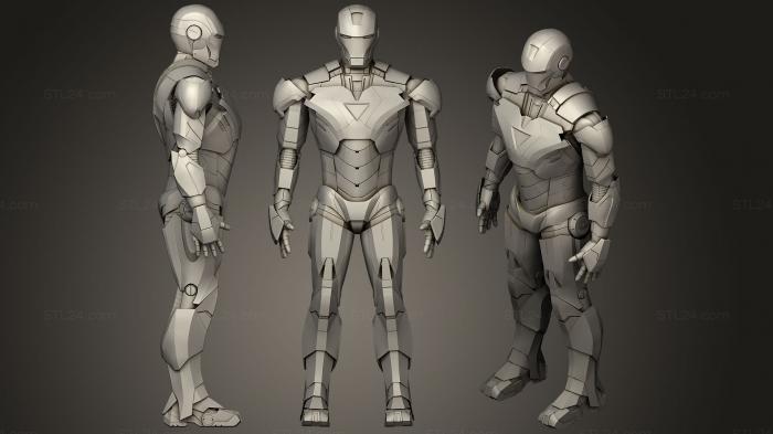 Figurines heroes, monsters and demons (Iron Man Mark 6, STKM_1465) 3D models for cnc